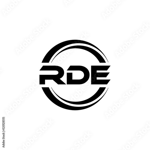 RDE letter logo design with white background in illustrator  vector logo modern alphabet font overlap style. calligraphy designs for logo  Poster  Invitation  etc.