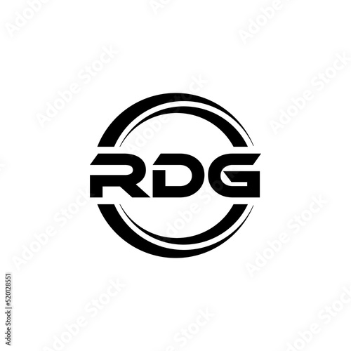 RDG letter logo design with white background in illustrator  vector logo modern alphabet font overlap style. calligraphy designs for logo  Poster  Invitation  etc.