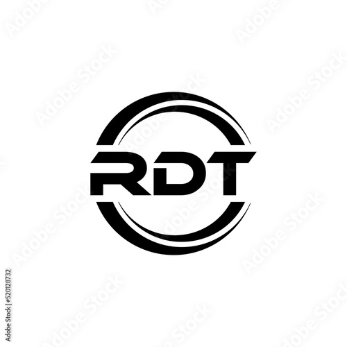 RDT letter logo design with white background in illustrator  vector logo modern alphabet font overlap style. calligraphy designs for logo  Poster  Invitation  etc.