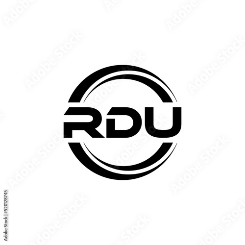 RDU letter logo design with white background in illustrator  vector logo modern alphabet font overlap style. calligraphy designs for logo  Poster  Invitation  etc.