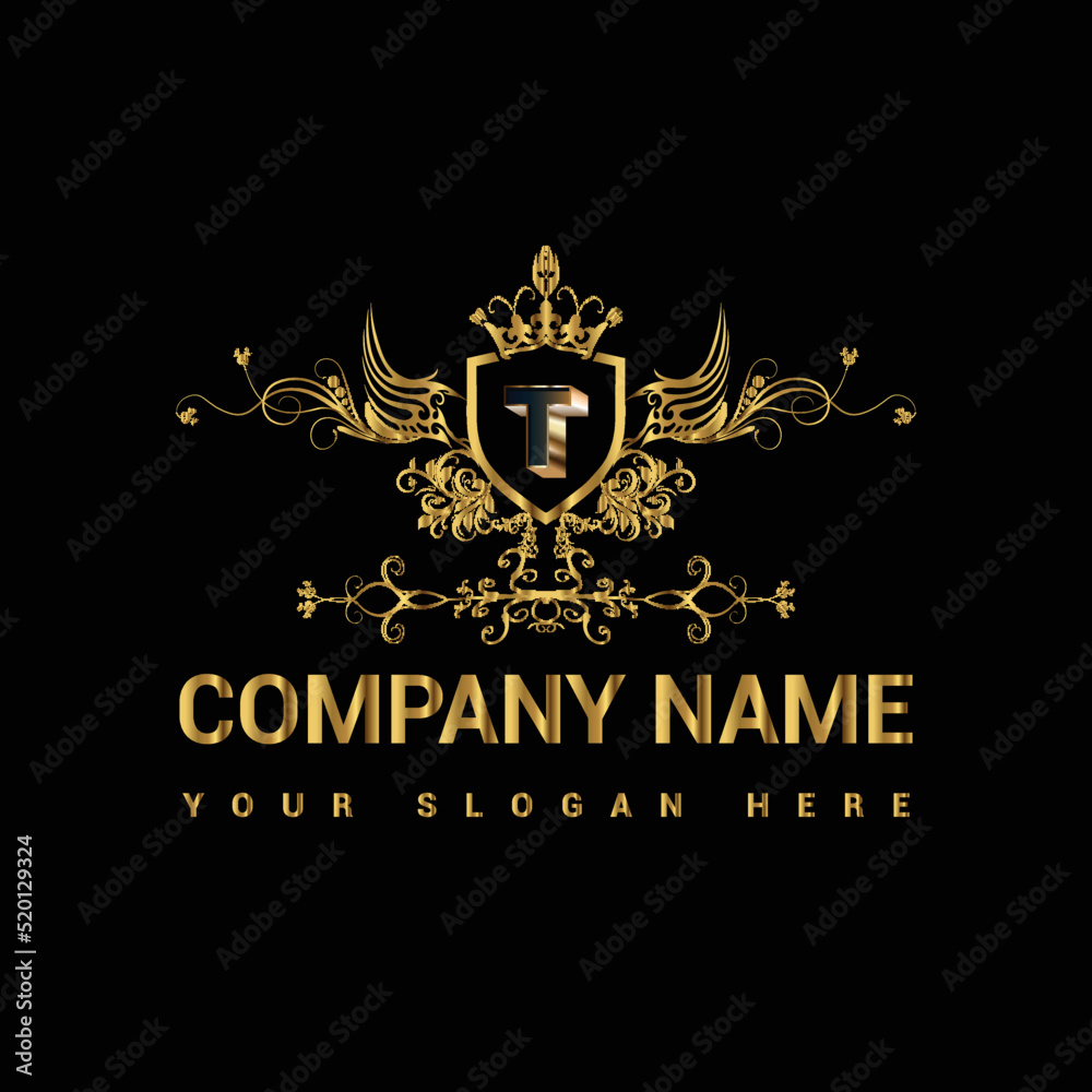 Luxury golden letter logo restaurants logo company logo shop logo business logo