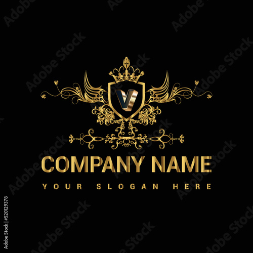 Luxury golden letter logo restaurants logo company logo shop logo business logo