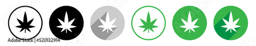 Hanf / Cannabis / Marijuhana Blatt Vektor Symbole