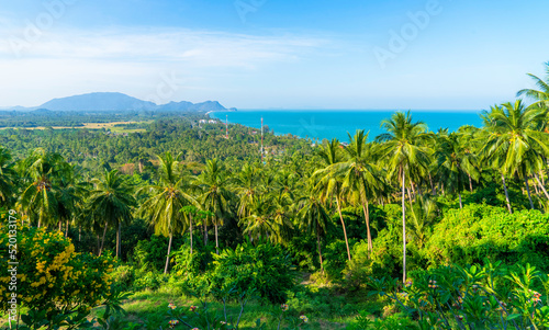 Top view of Khanon district Nakhon Si Thammarat, Thailand.