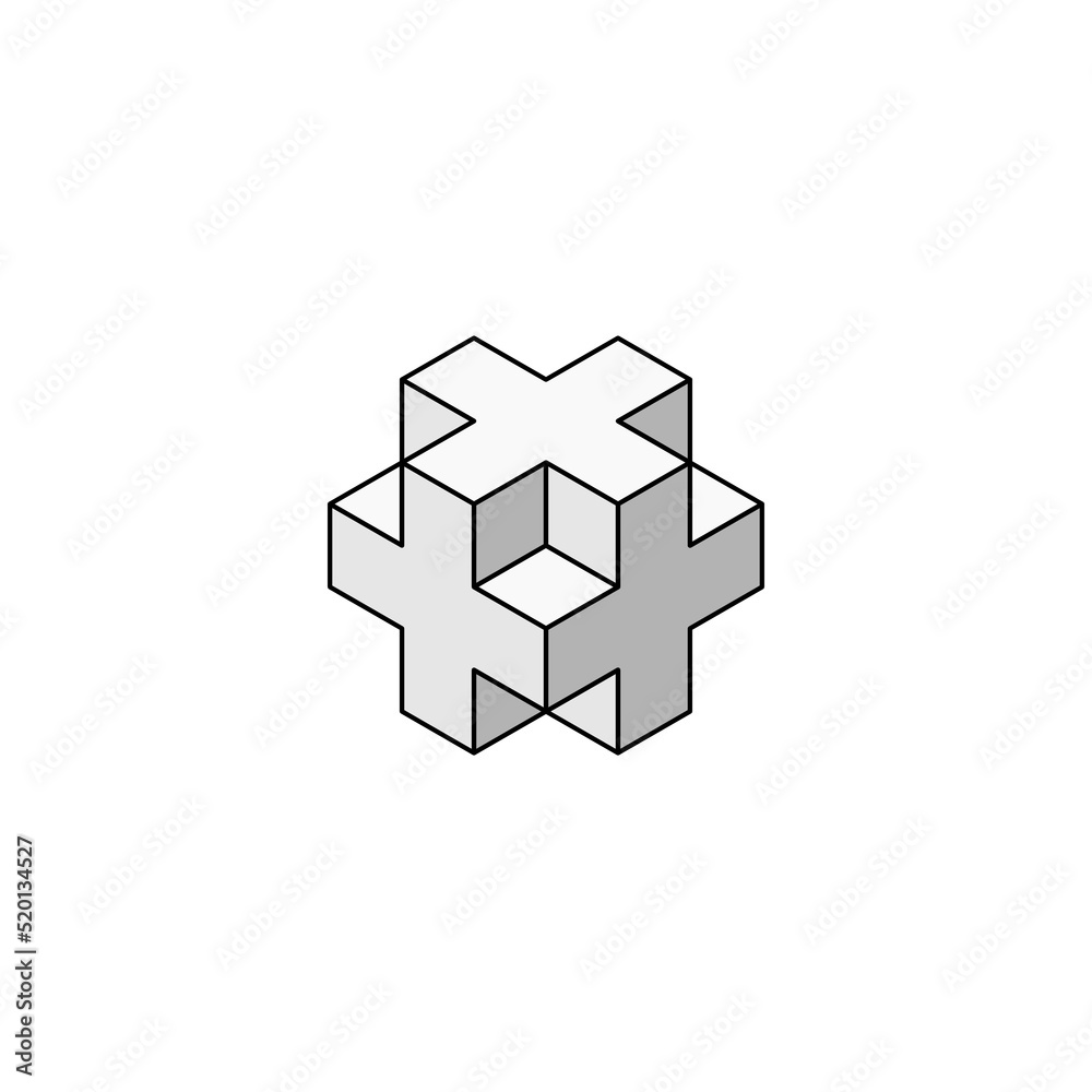 Isometric design with a beautiful view Isometric design with a beautiful view