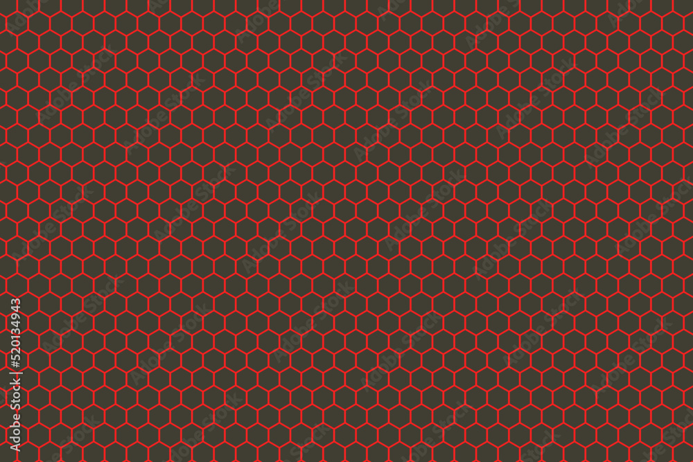 Obraz premium Seamless pattern of the hexagonal netting