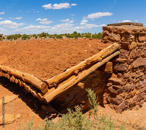 Dirt Covered Roof  Near The Corral, Pipe Springs National Monument, Fredonia, Arizona, USA photo