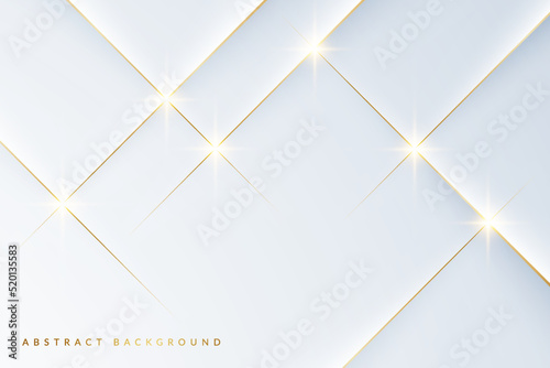 White abstract background with golden lines