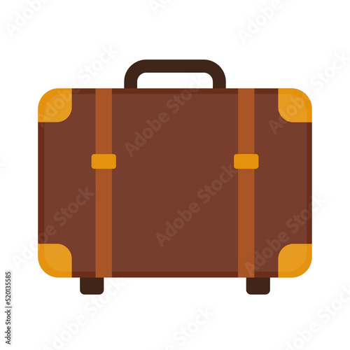 vintage travel bag vector illustration in flat style 