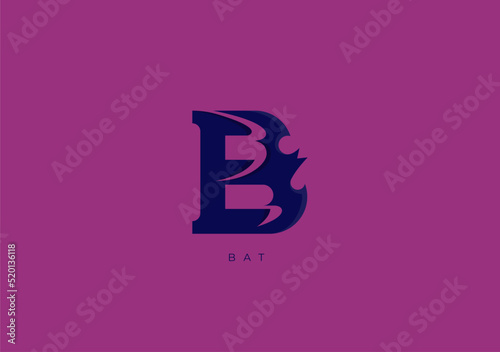 BAT B MONOGRAM, VECTOR LOGO