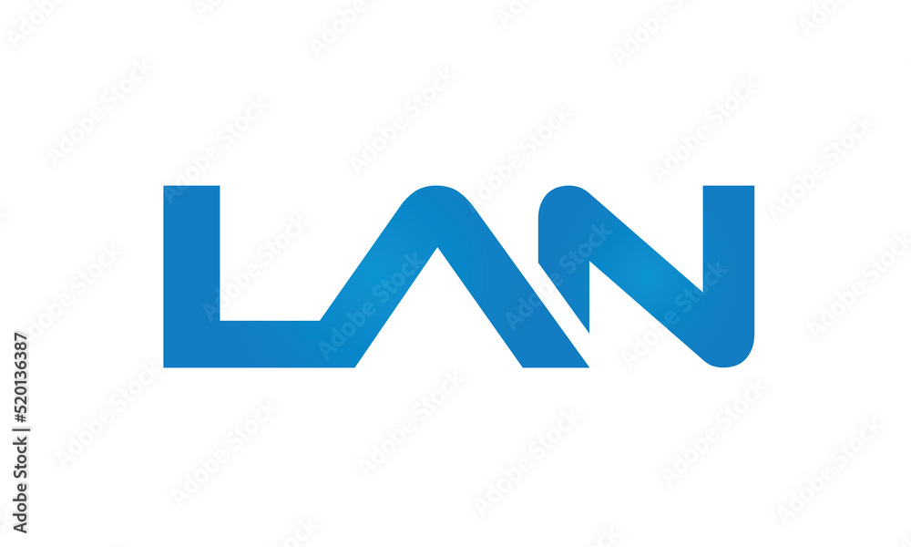 initial LAN creative modern lettermark logo design, linked typography monogram icon vector illustration initial LAN creative modern lettermark logo design, linked typography monogram icon vector illustration