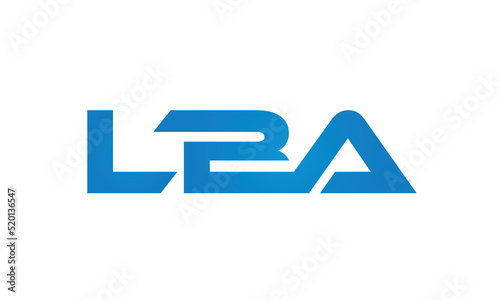 initial LBA creative modern lettermark logo design, linked typography monogram icon vector illustration photo