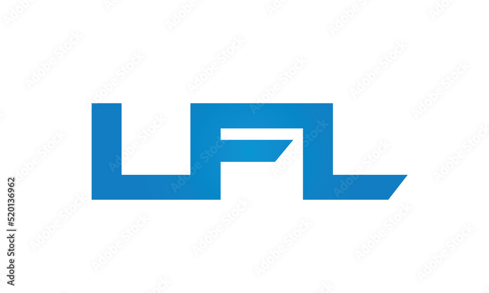 Connected LFL Letters logo Design Linked Chain logo Concept Connected LFL Letters logo Design Linked Chain logo Concept