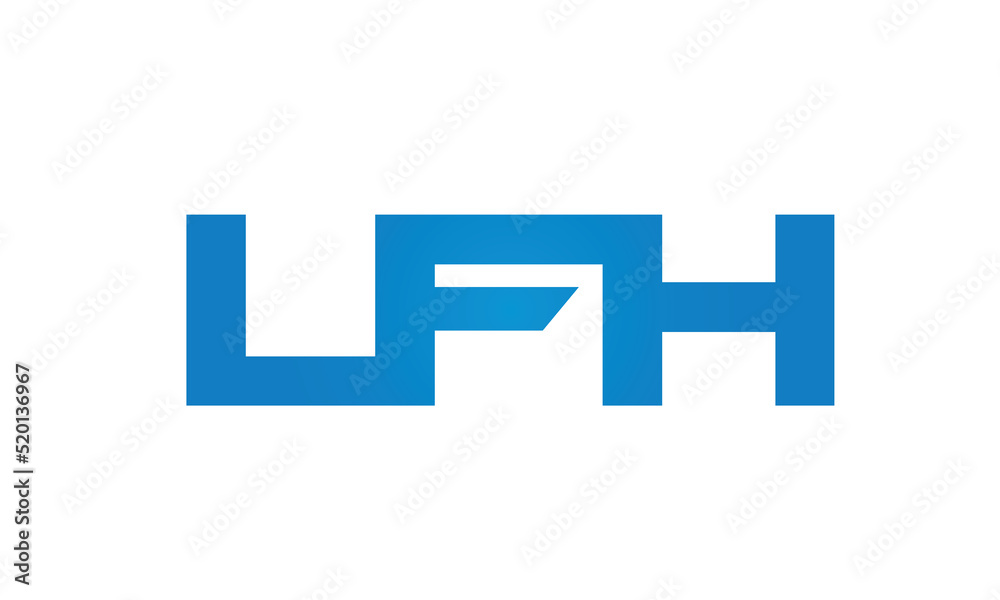 Connected LFH Letters logo Design Linked Chain logo Concept Connected LFH Letters logo Design Linked Chain logo Concept