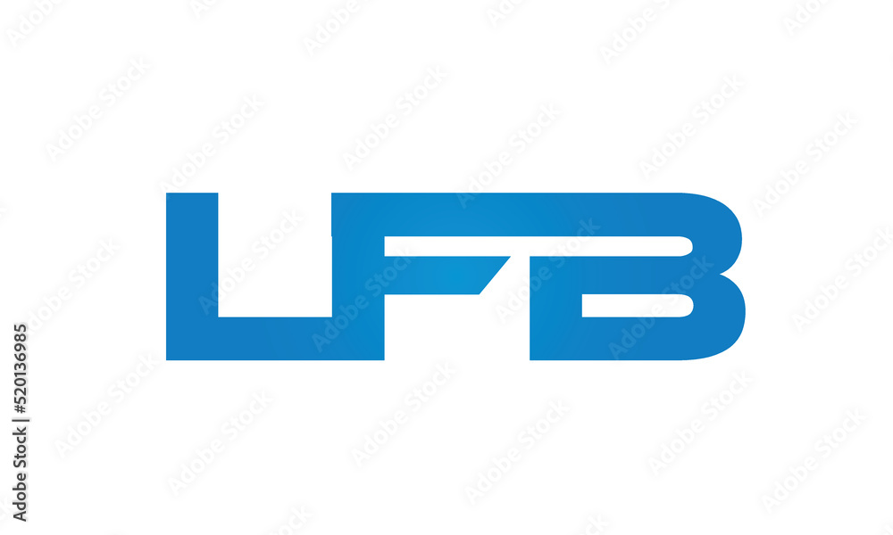 Connected LFB Letters logo Design Linked Chain logo Concept Connected LFB Letters logo Design Linked Chain logo Concept