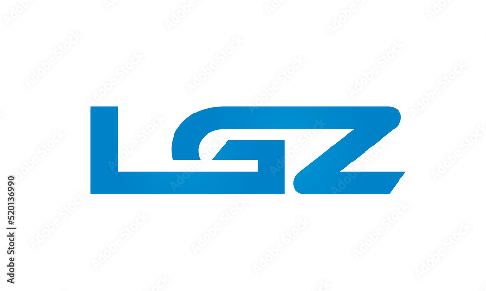 Connected LGZ Letters logo Design Linked Chain logo Concept Connected LGZ Letters logo Design Linked Chain logo Concept