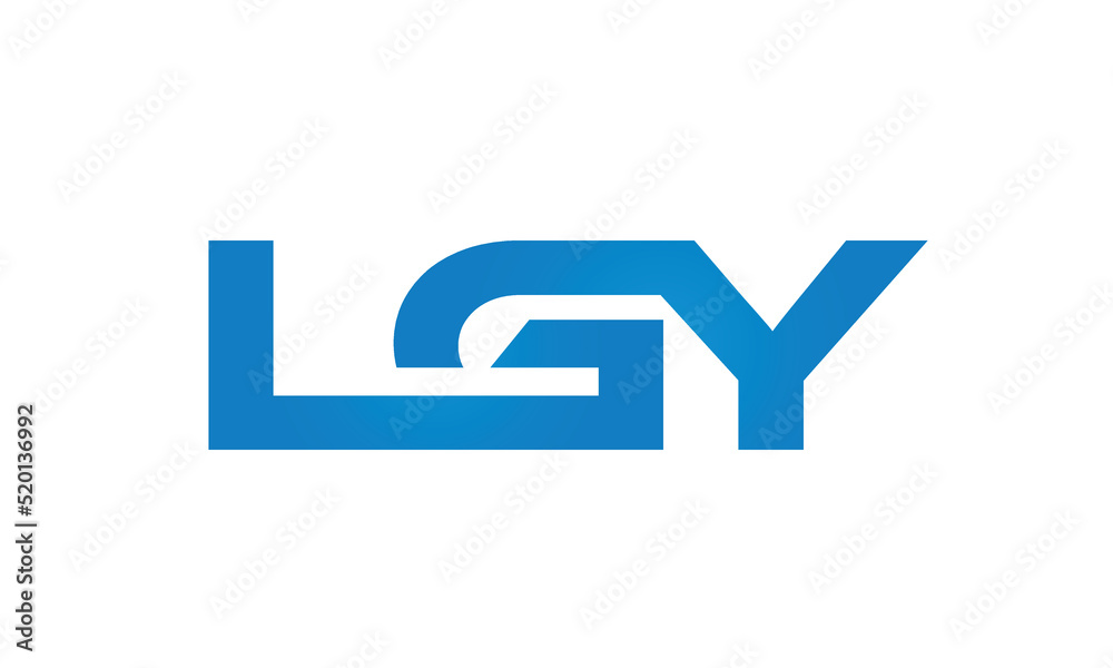 Connected LGY Letters logo Design Linked Chain logo Concept Connected LGY Letters logo Design Linked Chain logo Concept