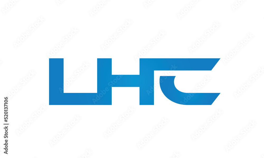 Connected LHC Letters logo Design Linked Chain logo Concept Connected LHC Letters logo Design Linked Chain logo Concept