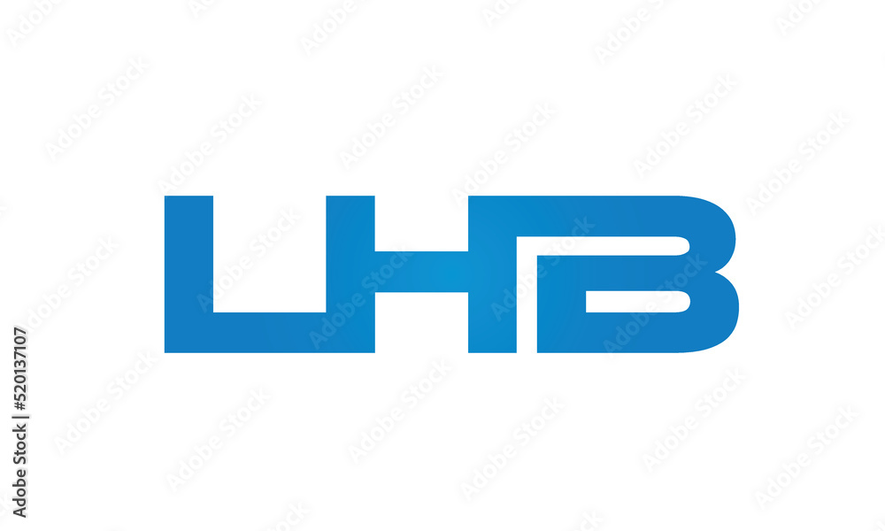 Connected LHB Letters logo Design Linked Chain logo Concept Connected LHB Letters logo Design Linked Chain logo Concept