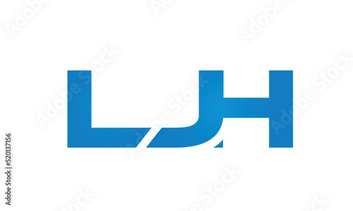 Connected LJH Letters logo Design Linked Chain logo Concept