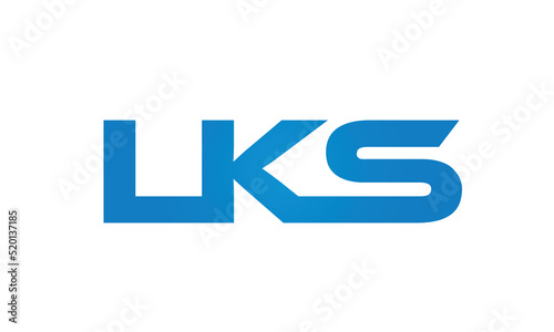 Connected LKS Letters logo Design Linked Chain logo Concept © PIARA KHATUN