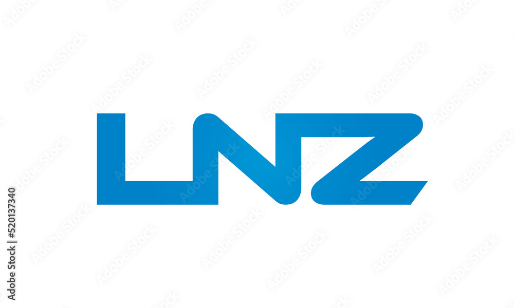 Connected LNZ Letters logo Design Linked Chain logo Concept Connected LNZ Letters logo Design Linked Chain logo Concept