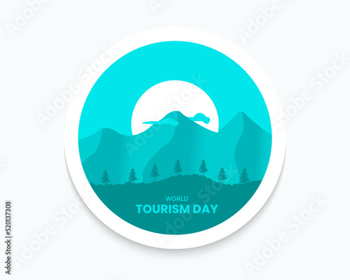 World Tourism Day Landscape Flat