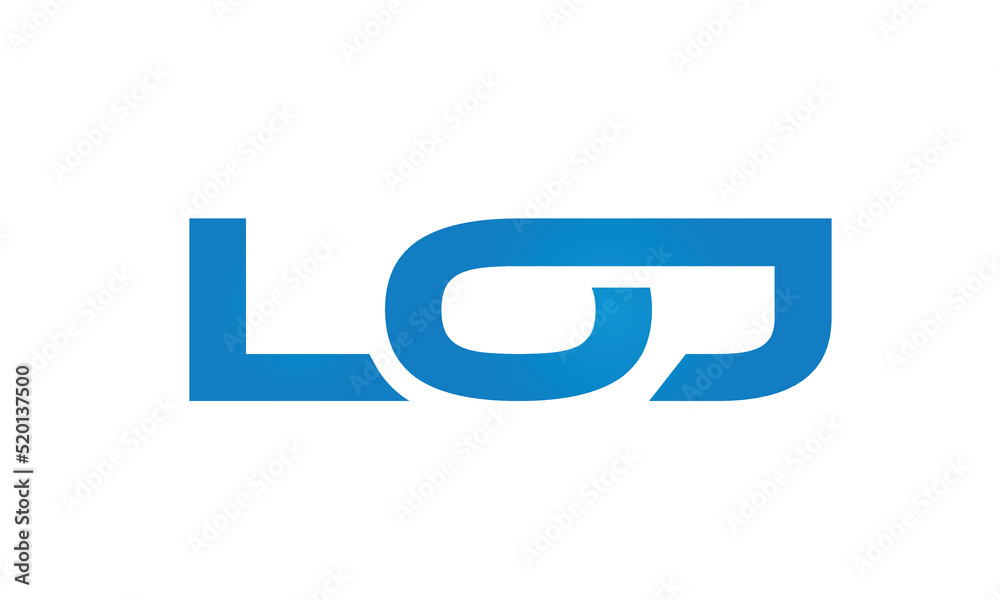 Connected LOJ Letters logo Design Linked Chain logo Concept Connected LOJ Letters logo Design Linked Chain logo Concept
