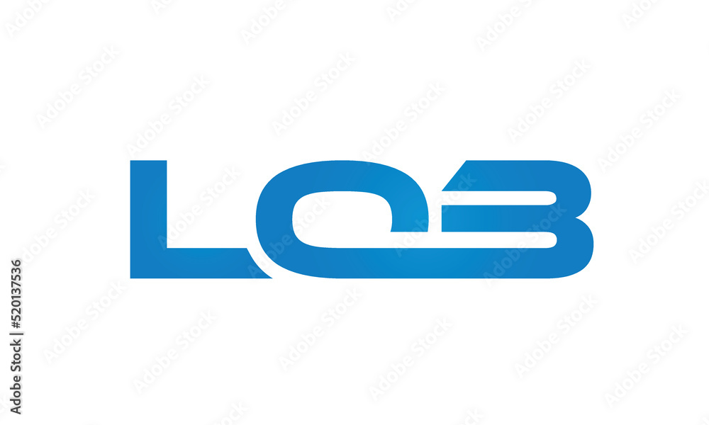 Connected LOB Letters logo Design Linked Chain logo Concept Connected LOB Letters logo Design Linked Chain logo Concept