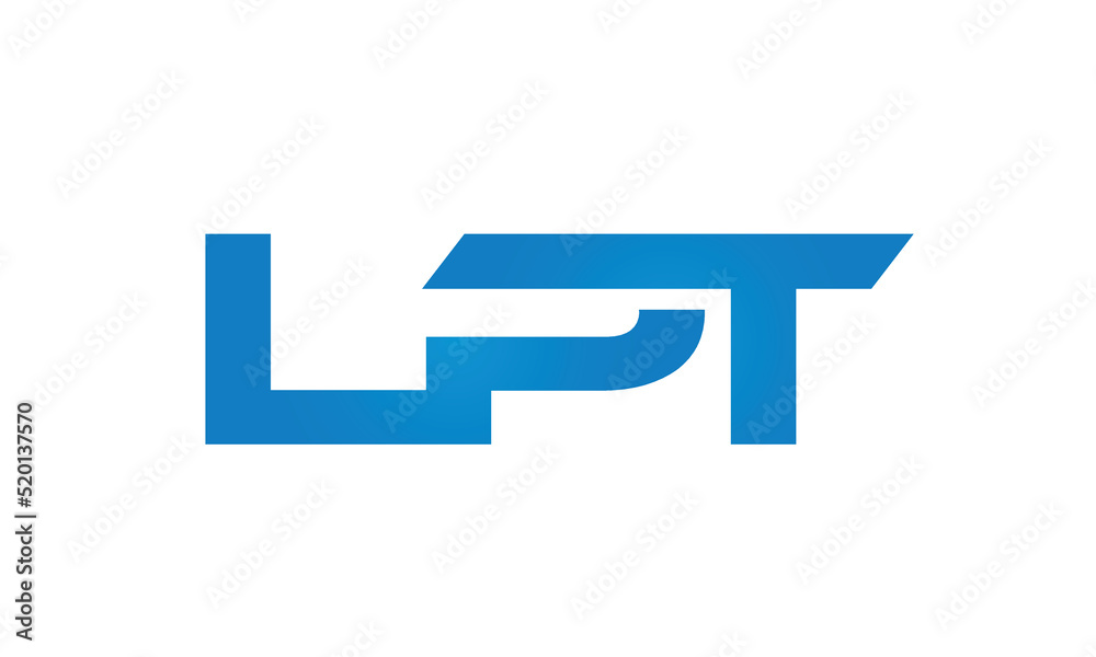 Connected LPT Letters logo Design Linked Chain logo Concept Connected LPT Letters logo Design Linked Chain logo Concept