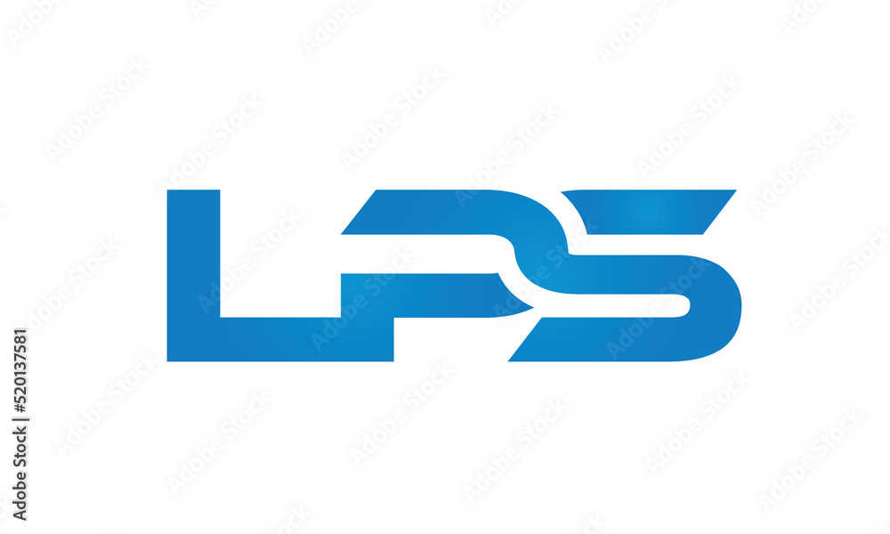 Connected LPS Letters logo Design Linked Chain logo Concept Connected LPS Letters logo Design Linked Chain logo Concept