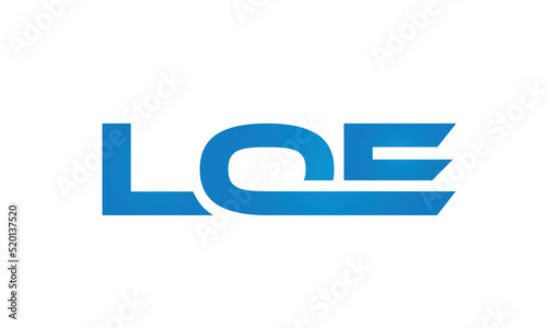 Connected LOE Letters logo Design Linked Chain logo Concept