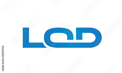 Connected LOD Letters logo Design Linked Chain logo Concept