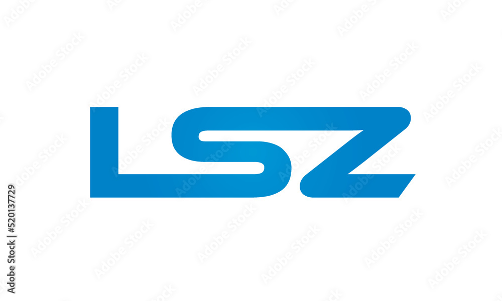 Connected LSZ Letters logo Design Linked Chain logo Concept Connected LSZ Letters logo Design Linked Chain logo Concept