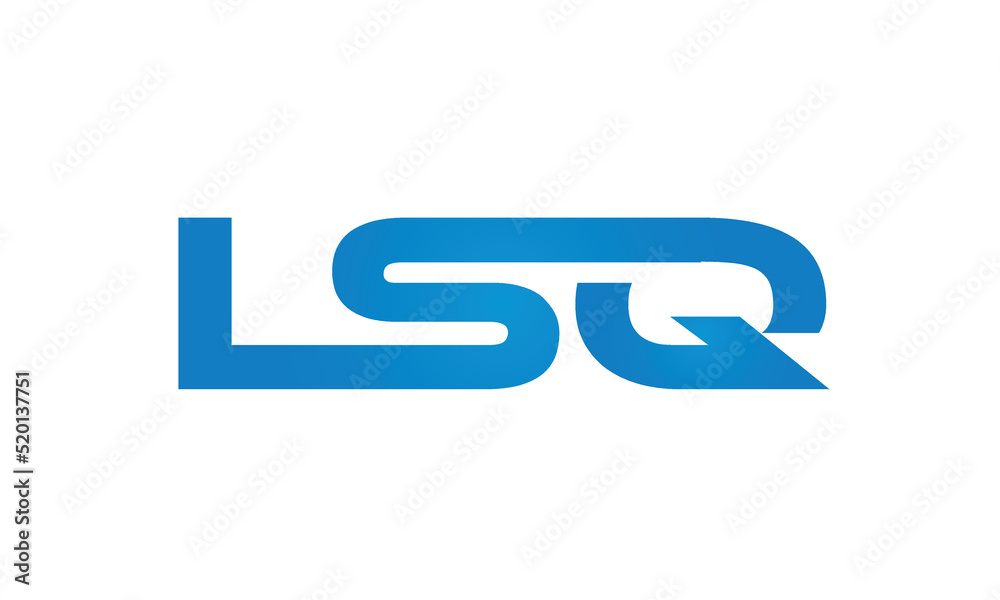 Connected LSQ Letters logo Design Linked Chain logo Concept Connected LSQ Letters logo Design Linked Chain logo Concept