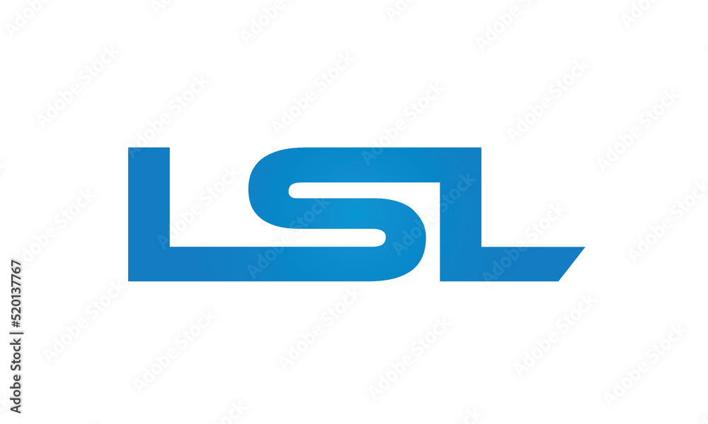 Connected LSL Letters logo Design Linked Chain logo Concept Connected LSL Letters logo Design Linked Chain logo Concept