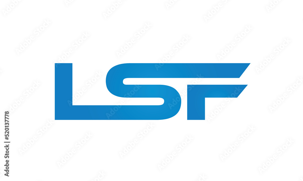Connected LSF Letters logo Design Linked Chain logo Concept Connected LSF Letters logo Design Linked Chain logo Concept