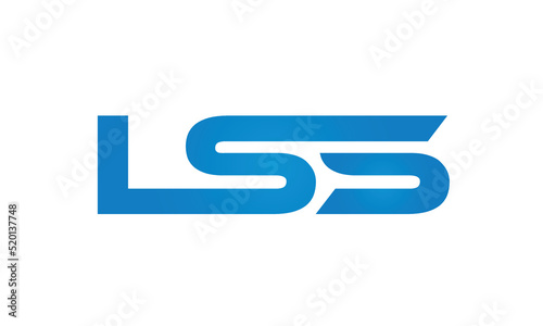 Connected LSS Letters logo Design Linked Chain logo Concept