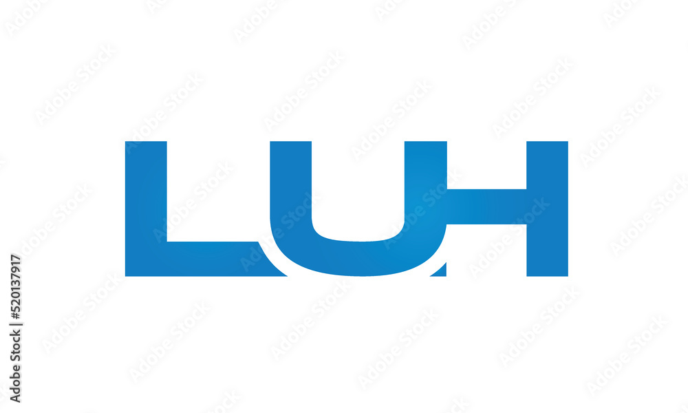 Connected LUH Letters logo Design Linked Chain logo Concept Connected LUH Letters logo Design Linked Chain logo Concept