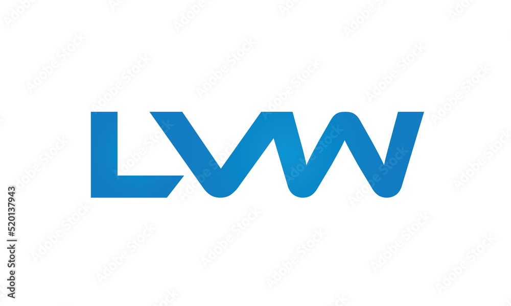 Connected LVW Letters logo Design Linked Chain logo Concept Connected LVW Letters logo Design Linked Chain logo Concept