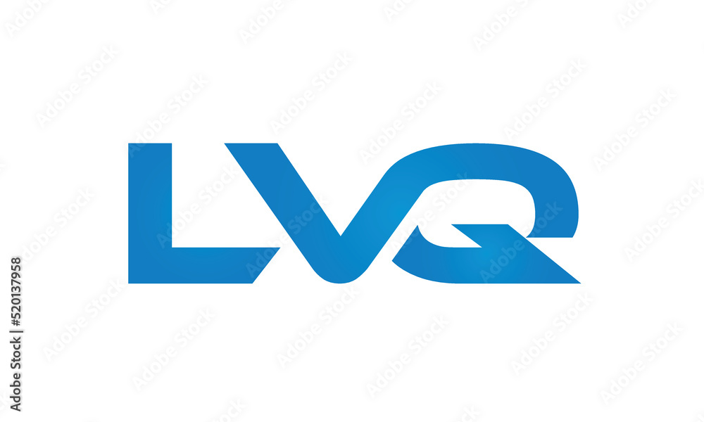 Connected LVQ Letters logo Design Linked Chain logo Concept Connected LVQ Letters logo Design Linked Chain logo Concept