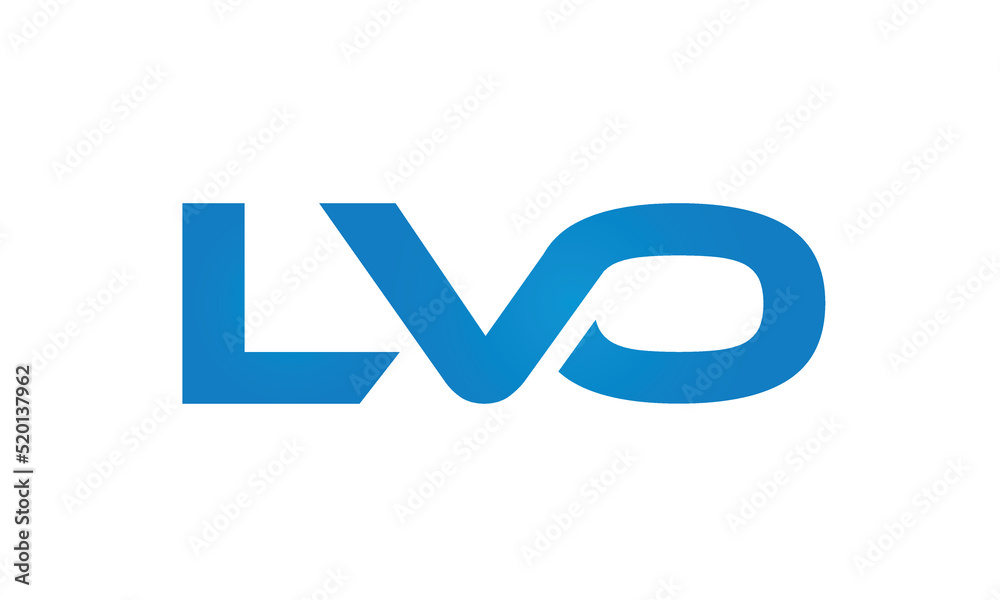Connected LVO Letters logo Design Linked Chain logo Concept Connected LVO Letters logo Design Linked Chain logo Concept