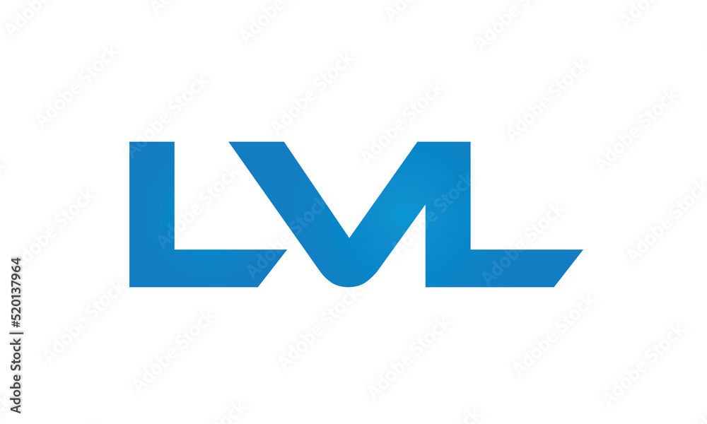 Connected LVL Letters logo Design Linked Chain logo Concept Connected LVL Letters logo Design Linked Chain logo Concept