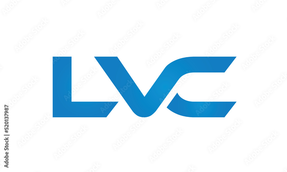 Connected LVC Letters logo Design Linked Chain logo Concept Connected LVC Letters logo Design Linked Chain logo Concept