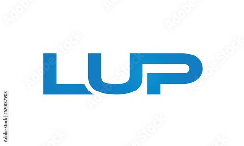 Connected LUP Letters logo Design Linked Chain logo Concept