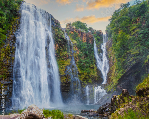 Panorama Route South Africa, Lisbon Falls South Africa, Lisbon Falls is the highest waterfall in Mpumalanga, South Africa. The waterfall is 94 m high. The waterfall lies on the Panorama Route. photo