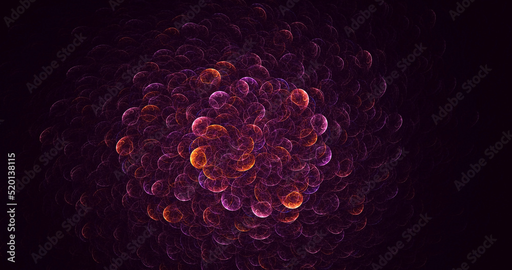 Obraz premium 3D rendering abstract round light background