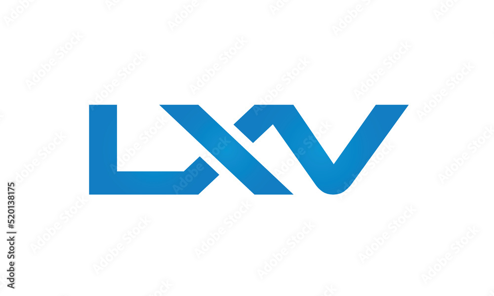 Connected LXV Letters logo Design Linked Chain logo Concept Connected LXV Letters logo Design Linked Chain logo Concept