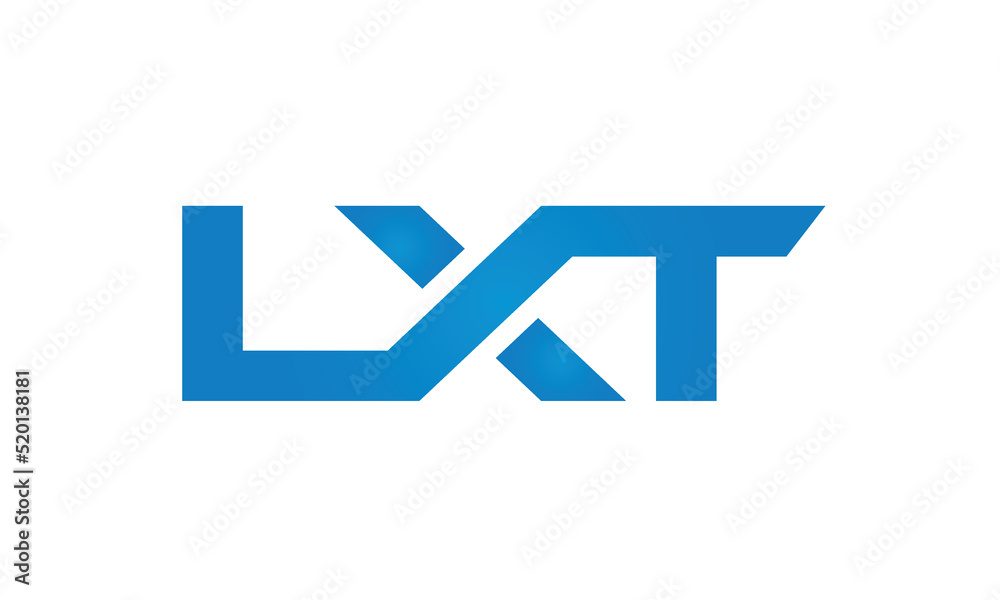 Connected LXT Letters logo Design Linked Chain logo Concept Connected LXT Letters logo Design Linked Chain logo Concept