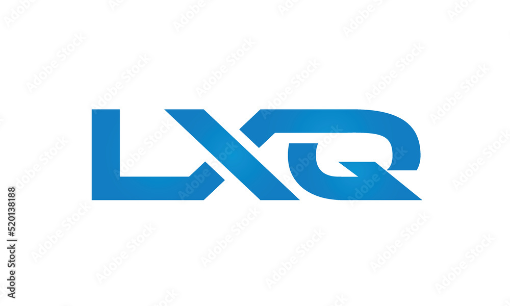 Connected LXQ Letters logo Design Linked Chain logo Concept Connected LXQ Letters logo Design Linked Chain logo Concept